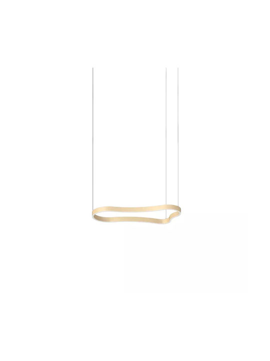 Φωτιστικό Οροφής Κρεμαστό Waves 345222 3000K 5000lm 94,2x45,1x209,3cm Gold Ideal Lux